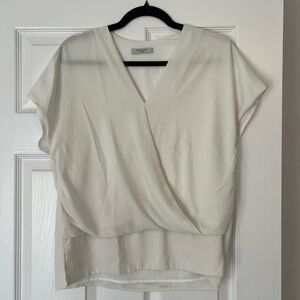 MM Lafleur Cream Wrap Blouse